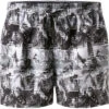Bugatti Badeshorts, Mikrofaser, Schwarz-weiß Gemustert -Maenner Mode Haus  405604 norm