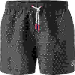 Bugatti Badeshorts, Mikrofaser, Navy-weiß Gemustert -Maenner Mode Haus  405622 norm 1
