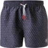 Bugatti Badeshorts, Mikrofaser, Navy-weiß Gemustert -Maenner Mode Haus  405622 norm