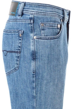 Pierre Cardin Jeans Dijon, Bio Baumwoll-Stretch 10,90oz, Mittelblau -Maenner Mode Haus  405684 norm3