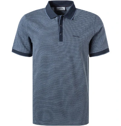 Pierre Cardin Polo-Shirt, Baumwoll-Jersey, Navy-taubenblau Gemustert 3 Pierre Cardin Polo-Shirt, Baumwoll-Jersey, Navy-taubenblau Gemustert