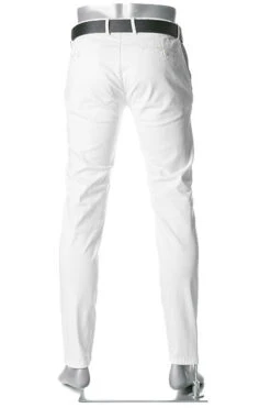 Alberto Hose Rob, Slim Fit, Baumwolle T400® 9,5oz, Weiß -Maenner Mode Haus  405951 norm3