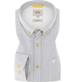 Camel Active Hemd, Regular Fit, Baumwolle, Nachtblau Gestreift