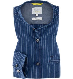Camel Active Hemd, Regular Fit, Baumwolle, Indigo Gestreift