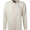 Hemd, Reines Leinen, Creme -Maenner Mode Haus  406363 norm