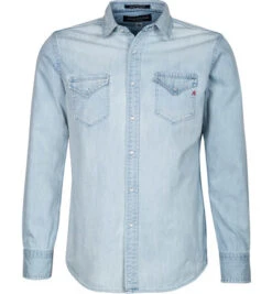 Replay Jeanshemd, Bio Baumwolle, Hellblau