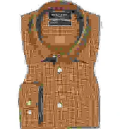 Marc O'Polo Hemd, Regular Fit, Baumwolle, Braun Kariert -Maenner Mode Haus  406551 norm 1