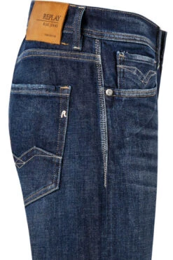 Replay Jeans Rocco, Comfort Fit, Baumwoll-Stretch 11,5oz, Dunkelblau -Maenner Mode Haus  406590 norm3