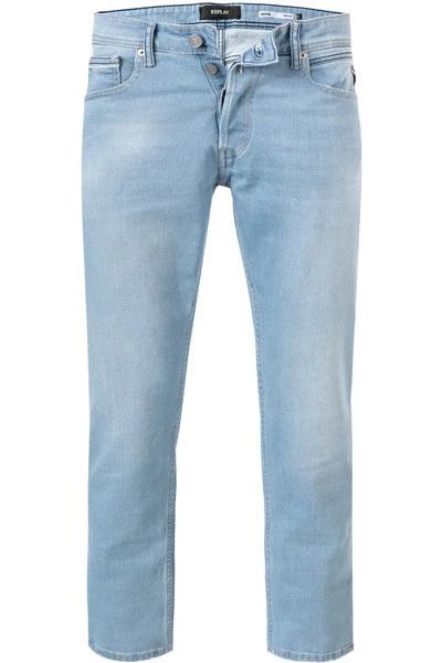 Replay Jeans Grover, Straight Fit, Baumwoll-Stretch 11oz, Hellblau 3 Replay Jeans Grover, Straight Fit, Baumwoll-Stretch 11oz, Hellblau