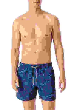 Schiesser Badeshorts, Mikrofaser, Aqua-navy Gemustert -Maenner Mode Haus  406810 norm 1