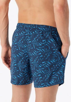 Schiesser Badeshorts, Mikrofaser, Aqua-navy Gemustert -Maenner Mode Haus  406810 norm2