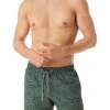 Schiesser Badeshorts, Mikrofaser, Oliv-navy Gemustert -Maenner Mode Haus  406811 norm