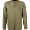 Hugo Hemd, Slim Fit, Reines Leinen, Olivgrün -Maenner Mode Haus  406963 norm