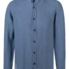 BOSS ORANGE Hemd, Regular Fit, Reines Leinen, Blau