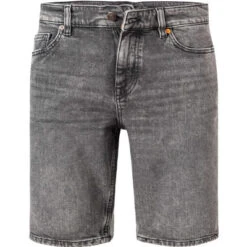 BOSS ORANGE Jeansshorts Delaware, Slim Fit, Baumwoll-Stretch, Dunkelgrau