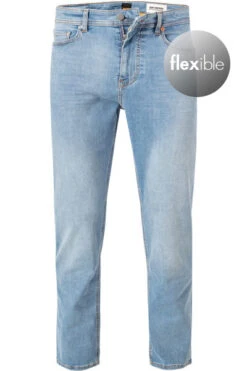 BOSS ORANGE Jeans Taber, Tapered Fit, Baumwoll-Stretch, Hellblau