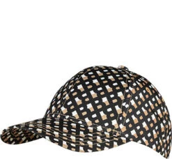 Cap, Mikrofaser Wasserabweisend, Schwarz-beige Gemustert