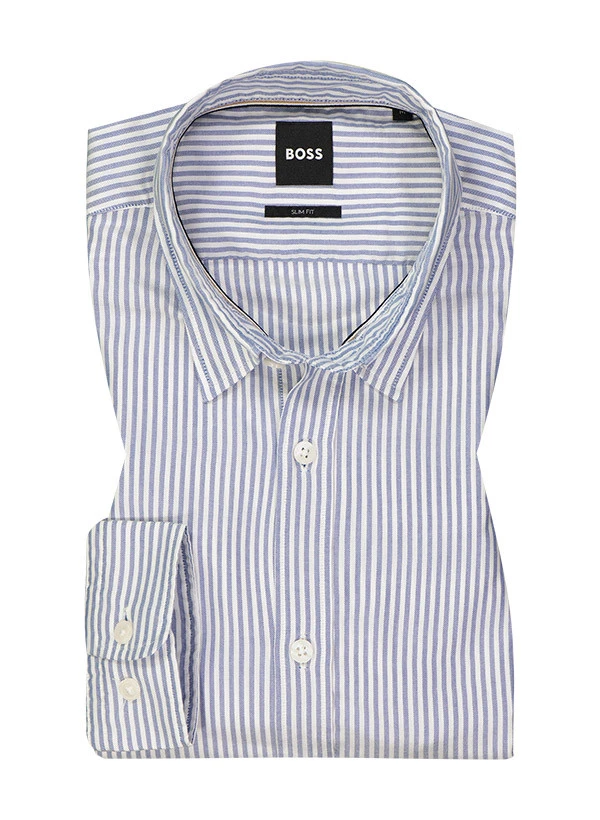 Hemd, Slim Fit, Lyocell, Marine-weiß Gestreift 3 Hemd, Slim Fit, Lyocell, Marine-weiß Gestreift