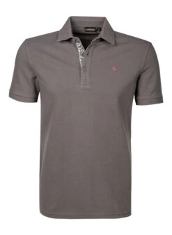 Napapijri Polo-Shirt, Baumwoll-Piqué, Granit
