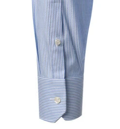 Hemd, Regular Fit, Baumwolle, Blau-weiß Gestreift -Maenner Mode Haus  407637 norm2