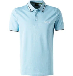 Boss Green Polo-Shirt, Regular Fit, Baumwoll-Piqué, Himmelblau