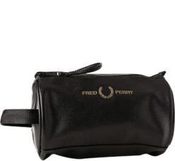 Fred Perry Washbag, Kunstleder, Schwarz