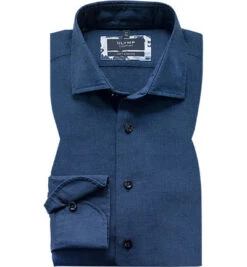 Hemd, Tailored Fit, Reines Leinen, Blau