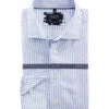 Hemd, Tailored Fit, Reines Leinen, Bleu-weiß Gestreift -Maenner Mode Haus  407858 norm