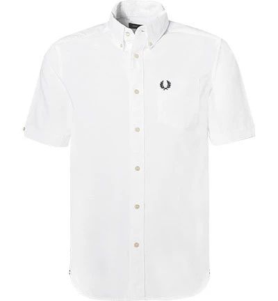 Fred Perry Kurzarmhemd, Baumwolle, Weiß 3 Fred Perry Kurzarmhemd, Baumwolle, Weiß