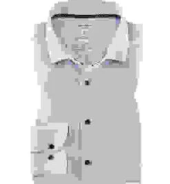 OLYMP Hemd, Body Fit, Baumwoll-Stretch Climate Control, Extra Langer Arm, Bleu -Maenner Mode Haus  407898 norm 1