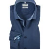 OLYMP Hemd, Body Fit, Baumwoll-Stretch, Extra Langer Arm, Rauchblau -Maenner Mode Haus  407899 norm
