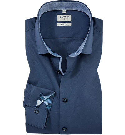 OLYMP Hemd, Body Fit, Baumwoll-Stretch, Extra Langer Arm, Rauchblau 3 OLYMP Hemd, Body Fit, Baumwoll-Stretch, Extra Langer Arm, Rauchblau