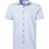 OLYMP Kurzarmhemd, Body Fit, Baumwoll-Stretch Climate Control, Bleu -Maenner Mode Haus  407969 norm