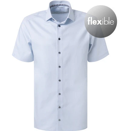 OLYMP Kurzarmhemd, Modern Fit, Baumwoll-Stretch Climate Control, Bleu 3 OLYMP Kurzarmhemd, Modern Fit, Baumwoll-Stretch Climate Control, Bleu