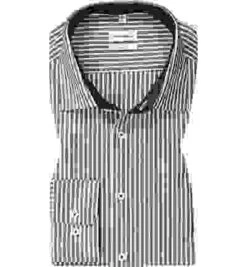 Seidensticker Hemd, Slim Fit, Bio Baumwolle, Denim-weiß Gestreift -Maenner Mode Haus  408143 norm 1