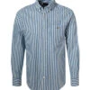 Gant Hemd, Regular Fit, Baumwolle-Leinen, Jeansblau-ecru Gestreift -Maenner Mode Haus  408145 norm