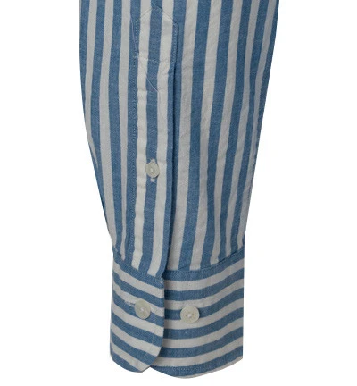Gant Hemd, Regular Fit, Baumwolle-Leinen, Jeansblau-ecru Gestreift 4 Gant Hemd, Regular Fit, Baumwolle-Leinen, Jeansblau-ecru Gestreift – Bild 2