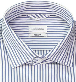 Seidensticker Hemd, Regular Fit, Baumwolle, Weiß-marine Gestreift Gestreift 7 Seidensticker Hemd, Regular Fit, Baumwolle, Weiß-marine Gestreift Gestreift -Maenner Mode Haus 408146 norm2