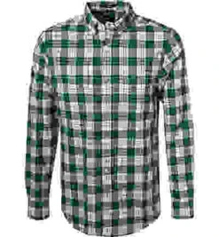 Gant Hemd, Regular Fit, Baumwolle, Grasgrün-offwhite Kariert -Maenner Mode Haus  408148 norm 1
