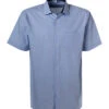 Seidensticker Kurzarmhemd, Regular Fit, Bio Baumwolle, Bleu-weiß Kariert -Maenner Mode Haus  408210 norm