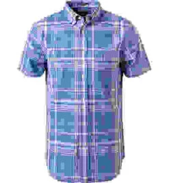 Gant Kurzarmhemd, Regular Fit, Baumwolle-Leinen, Blau Kariert 7 Gant Kurzarmhemd, Regular Fit, Baumwolle-Leinen, Blau Kariert -Maenner Mode Haus 408287 norm 1