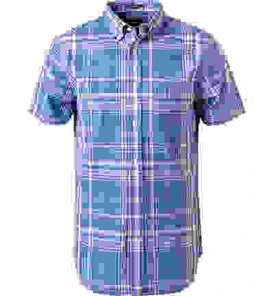 Gant Kurzarmhemd, Regular Fit, Baumwolle-Leinen, Blau Kariert 5 Gant Kurzarmhemd, Regular Fit, Baumwolle-Leinen, Blau Kariert – Bild 3