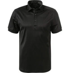 ETON Polo-Shirt, Contemporary Fit, Baumwoll-Jersey, Schwarz