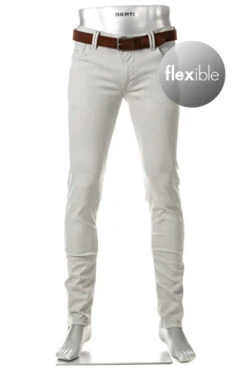 Alberto Jeans Robin, Slim Fit, Baumwolle T400®, Steingrau