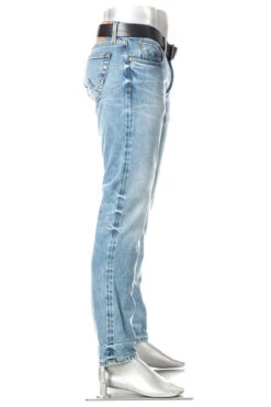 Alberto Jeans Slipe, Tapered Fit, Baumwoll-Stretch, Blau -Maenner Mode Haus  408472 norm2