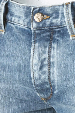 Alberto Jeans Slipe, Tapered Fit, Baumwoll-Stretch, Blau -Maenner Mode Haus  408472 norm4