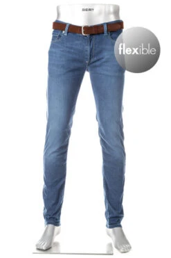 Alberto Jeans Slim, Slim Fit, Baumwolle T400®, Navy