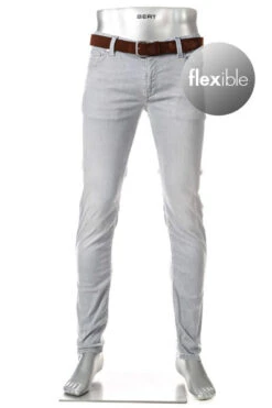 Alberto Jeans Slim, Slim Fit, Baumwolle T400®, Grau