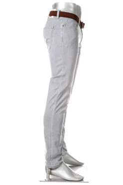 Alberto Jeans Slim, Slim Fit, Baumwolle T400®, Grau -Maenner Mode Haus  408543 norm2