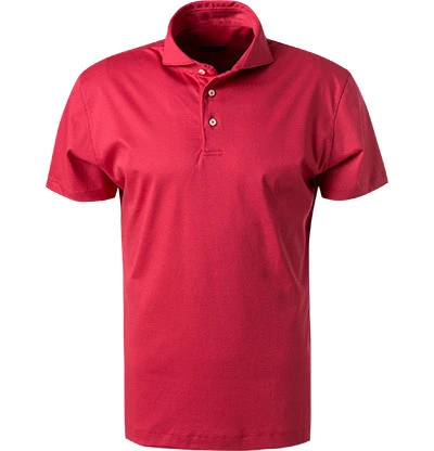 Van Laack Polo-Shirt, Baumwoll-Jersey, Erdbeerrot 3 Van Laack Polo-Shirt, Baumwoll-Jersey, Erdbeerrot